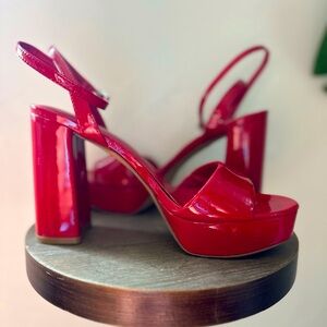 Vince Camuto Red Platform Shoes